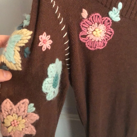 Delia*s semi-sheer embroidered fall sweater - Picture 2 of 4